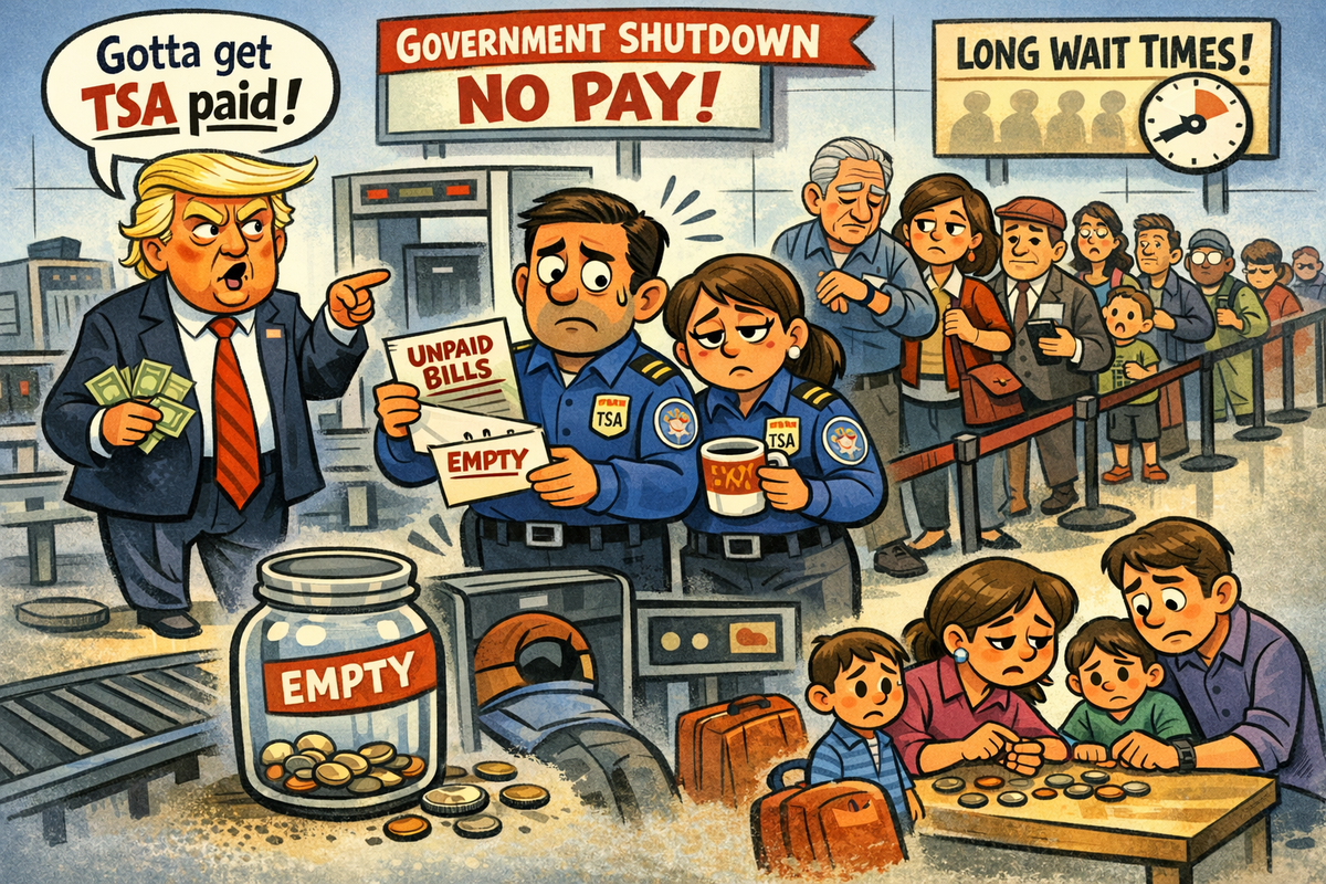 Airport Security Pay Standoff Turns Routine Travel Into a Daylong Calculation